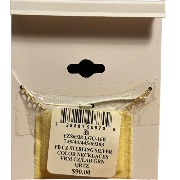 NWT Giani Bernini Lab-Created Green Quartz & CZ 18k Gold-Plated Sterling Silver - Picture 3 of 3